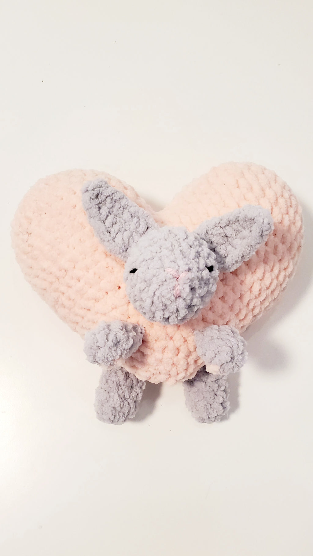 Knitted Toy Crochet heart Bunny