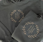 Hoodie with embroidery T2, Military green, size S, L