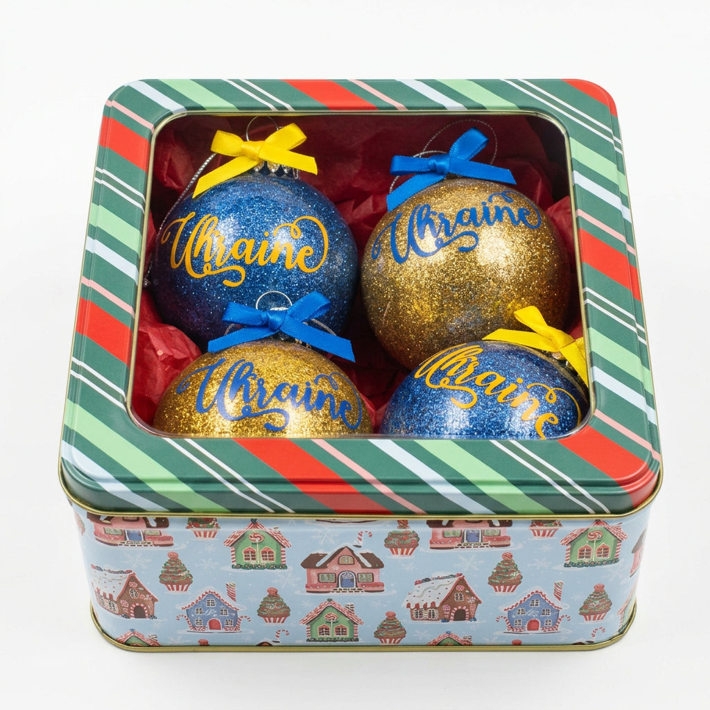 Christmas tree balls set 4 pcs