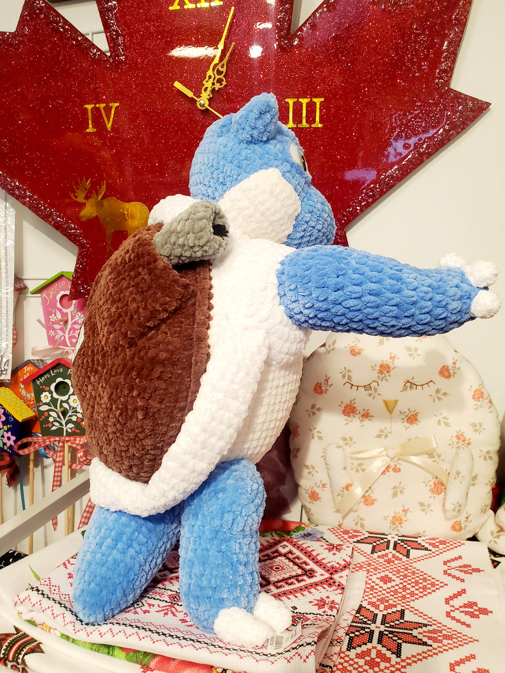 Knitted toy "Pokemon blastoise"
