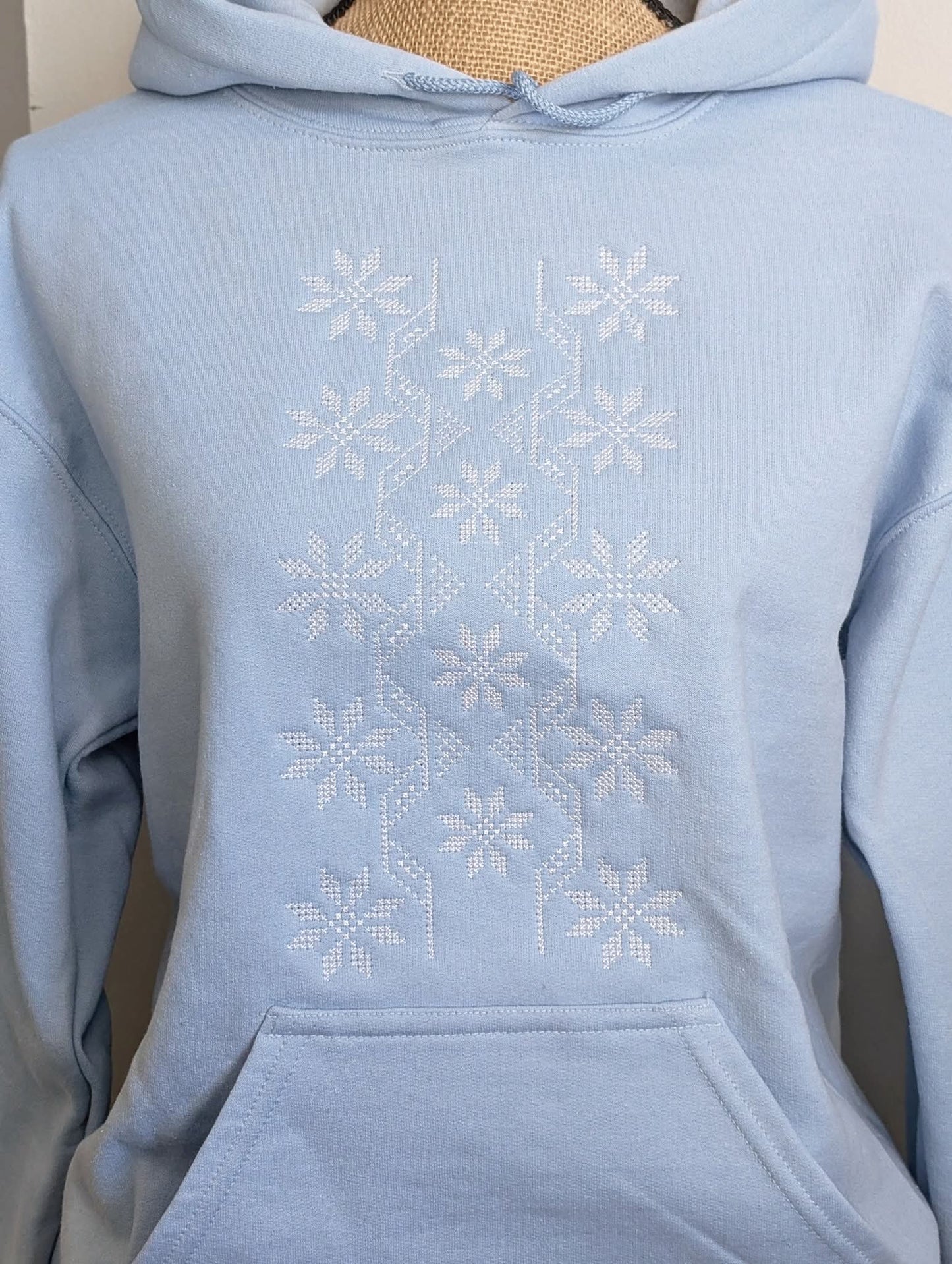 Hoodie with embroidery, blue, size S, L, XS