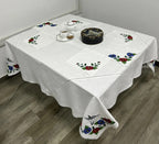 Embroidered embroidered ethnic-style tablecloth and 4 napkins