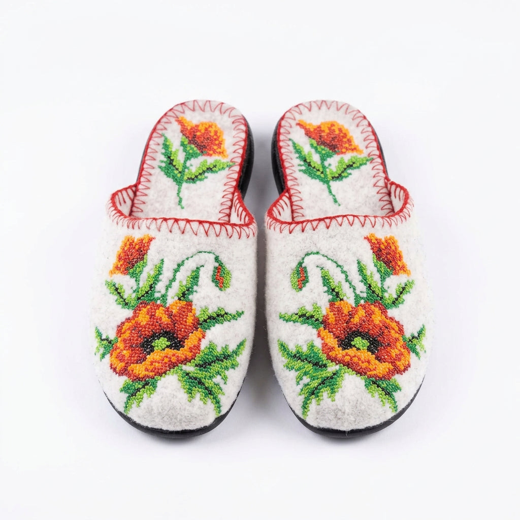 Women's embroidered slippers, size 36-40
